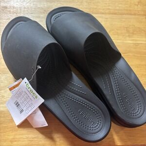 NWT Crocs Light Ride, Brooklyn Women's Black Size 10‎ Slides Platform Sandals